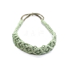 Solid Color Hand Braided Cotton Rope Elastic Headband OHAR-PW0005-02A-1
