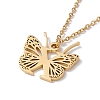 Initial Letter with Butterfly Pendant Necklace NJEW-C026-01G-X-1