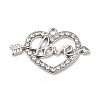 Rack Plating Alloy Rhinestone Pendants PALLOY-K256-27P-1