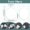 30Pcs Transparent Acrylic Big Pendants MACR-SC0001-74-2