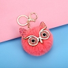 Owl Furry Pom-Pom Keychain for Women PW-WG49E57-07-1