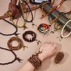 24Pcs 12 Styles Wood Round Prayer Beads Bracelets BJEW-DC0001-12-3