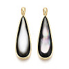 Natural Black Lip Shell Pendants KK-T073-65C-1