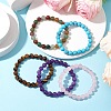 Gemstone Stretch Bracelets BJEW-JB11028-2