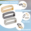 6Pcs 3 Colors Alloy Loop Keepers FIND-GF0009-14-6
