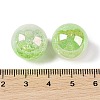 UV Plating Opaque Crackle Two-tone Acrylic Beads MACR-C032-01H-3