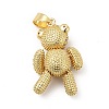 Rack Plating Brass Micro Pave Cubic Zirconia Pendants KK-E072-14G-2