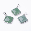 Natural Green Aventurine Pendants G-E420-06P-2
