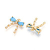 Brass Micro Pave Cubic Zirconia Pendants KK-N261-93C-G-2