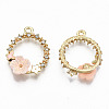 Alloy Enamel Pendants X-ENAM-S126-003A-RS-2