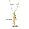 Ocean 304 Stainless Steel Enamel Pendant Necklaces WG71C62-04-1