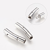 Tarnish Resistant Tube 304 Stainless Steel Bayonet Clasps X-STAS-Q033-1-1