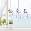 Moon & Star Alloy Hanging Ornaments HJEW-TADJ0023-8