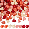 100Pcs 4 Styles Dyed Synthetic Coral Beads CORA-SP0001-18-1