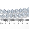 Electroplate Transparent Glass Beads Strands X-EGLA-I019-PL03-5