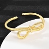 Twisted Brass Cuff Bangles BJEW-C112-07G-2