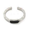 Alloy with Enamel Cuff Rings for Women Men RJEW-A034-02P-2