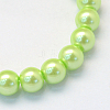 Baking Painted Pearlized Glass Pearl Round Bead Strands HY-Q003-10mm-07-2