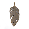 Tibetan Style Alloy Leaf Big Pendants PALLOY-A15448-AB-3
