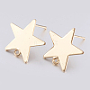 Brass Stud Earring Findings KK-F744-04KCG-1