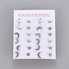 Tarnish Resistant 304 Stainless Steel Stud Earrings EJEW-F227-18P-3