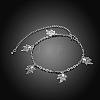 European and American Fashion Brass Leaf Charm Anklets For Ladies Summer Holiday AJEW-BB14802-S-4
