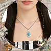 6Pcs 6 Styles Dyed Synthetic Turquoise Pendants STAS-SZ0003-81-7