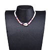 Handmade Polymer Clay Heishi Beads Braided Beaded Necklaces NJEW-JN02724-04-5
