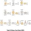 80 PCS 304 Stainless Steel Flower Bead Cap STAS-UN0004-42-3