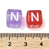Spray Painted Transparent Acrylic Beads MACR-K365-07N-3