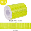 Gorgecraft 3 Rolls Safety Mark Reflective Tape Crystal Color Lattice Reflective Film DIY-GF0005-71D-2