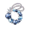 Flower Alloy Rhinestone Brooches for Backpack Clothes PW-WG5389A-01-3