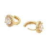 Rack Plating Flat Round Brass Hoop Earrings EJEW-N055-35G-RS-2