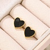 304 Stainless Steel Enamel Stud Earrings EJEW-G421-01G-02-3