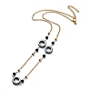 304 Stainless Steel Beaded Necklaces NJEW-H210-B-G-2
