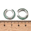 Brass Micro Pave Cubic Zirconia Hoop Earrings KK-CBA8324-24P-01-5