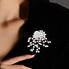 1Pc Tassels Alloy Plastic Imitation Pearl Brooches for Backpack Clothes JEWB-LP0005-15-1