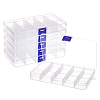 15 Grids Plastic Bead Storage Containers CON-WH0086-053C-1