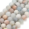 Natural Aquamarine Beads Strands G-P626-12mm-03-2
