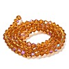 Transparent Electroplate Glass Beads Strands EGLA-A039-T2mm-L28-2