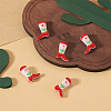 5Pcs Boot Baking Paint Glass Enamel  Beads LAMP-TADJ0001-08F-5