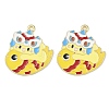 New Year's Day Alloy Enamel Pendants FIND-I067-03G-03-1