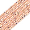 AB Color Plated Opaque Glass Beads Strands GLAA-G127-02N-1