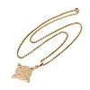 201 Stainless Steel Trinity Knot Pendant Necklaces for Men Women NJEW-K283-36G-2