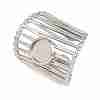 304 Stainless Steel Cuff Rings Ring Components SA-CBA098D-01P-A-2