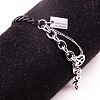 Two Tone Peace Symbol & Quote Charm Bracelets FS-WGFBFF4-03-3