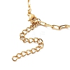 2Pcs 2 Style Brass Paperclip Chains & 304 Stainless Steel Satellite Chains Bracelets Set BJEW-JB08620-02-9