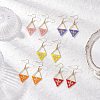 Handmade Glass Seed Beads Rhombus Dangle Earrings EJEW-MZ00542-1