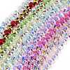 Electroplate Transparent Glass Beads Strands EGLA-B012-AB-1