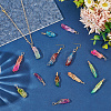 ARRICRAFT 16Pcs Natural Dyed Quartz Bead Pendants FIND-AR0004-24-4